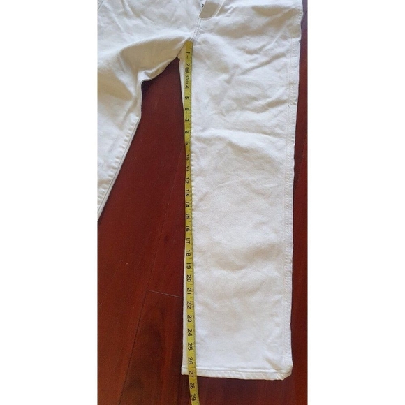 Goldsign Women's Cream Benefit High Rise Relaxed Straight Jeans Size 26 - Picture 16 of 16